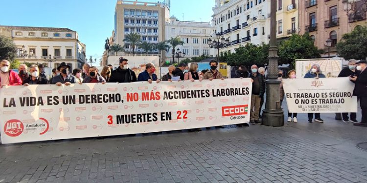 Los sindicatos muestran su pesar porque «Córdoba es ya la provincia andaluza con más muertes por accidente laboral en 2022»