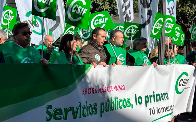 CSIF denuncia la pérdida de casi 13.000 efectivos del sector público en un año en Andalucía