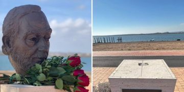 Vandalizan el monumento a Pérez Saldaña en Ayamonte