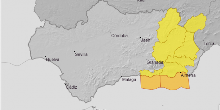 La nieve y el viento azota a las provincias orientales de Andalucía