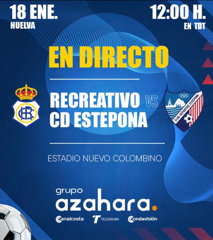 Partido del recreativo de Huelva-Estepona este domingo
