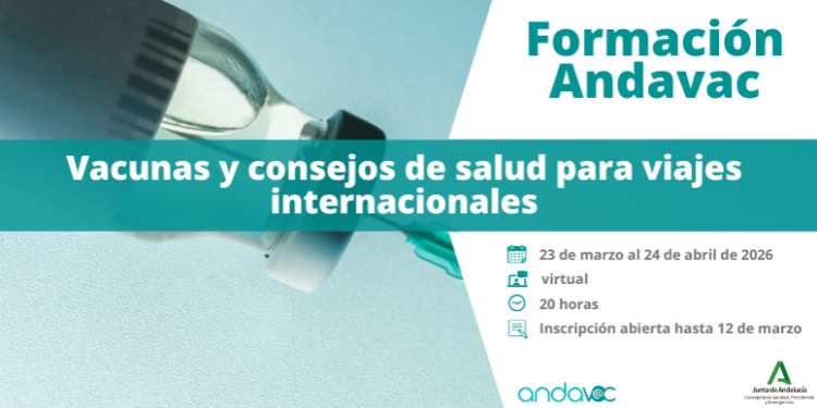 Andavac ofrece un curso online en marzo para profesionales sanitarios