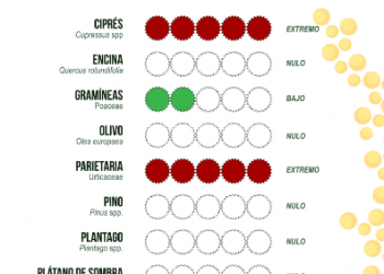 Aumento del nivel de polen en el sur de la Península